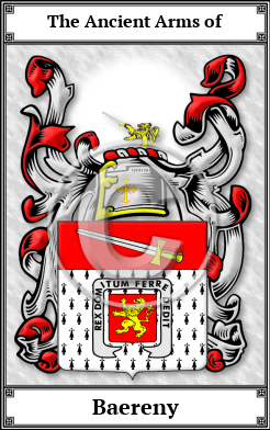Baereny Family Crest Download (JPG)  Book Plated - 150 DPI