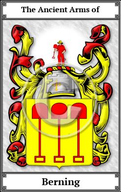 Berning Family Crest Download (JPG)  Book Plated - 150 DPI