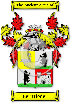 Bernrieder Family Crest Download (jpg) Legacy Series - 150 DPI