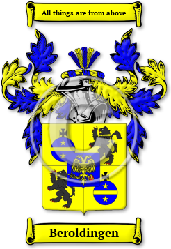 Beroldingen Family Crest Download (jpg) Legacy Series - 150 DPI