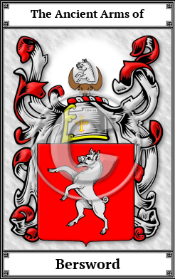 Bersword Family Crest Download (JPG)  Book Plated - 150 DPI