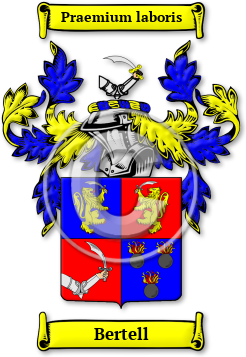 Bertell Family Crest Download (JPG) Legacy Series - 600 DPI