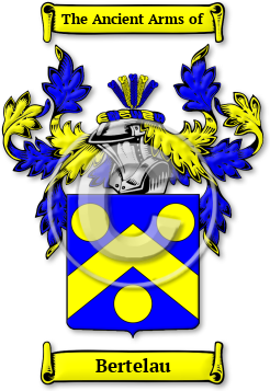 Bertelau Family Crest Download (jpg) Legacy Series - 150 DPI