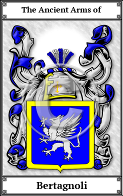 Bertagnoli Family Crest Download (JPG)  Book Plated - 150 DPI