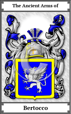 Bertocco Family Crest Download (JPG)  Book Plated - 150 DPI