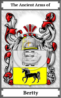 Bertty Family Crest Download (JPG)  Book Plated - 150 DPI