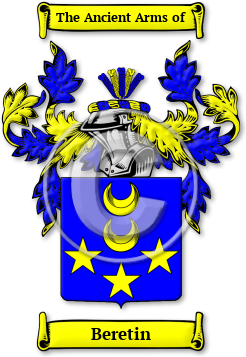Beretin Family Crest Download (JPG) Legacy Series - 600 DPI