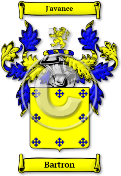 Bartron Family Crest Download (jpg) Legacy Series - 150 DPI