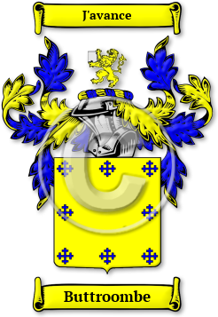 Buttroombe Family Crest Download (JPG) Legacy Series - 600 DPI