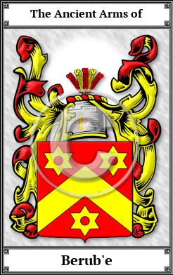 Berub'e Family Crest Download (JPG)  Book Plated - 150 DPI