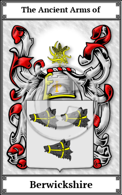 Berwickshire Family Crest Download (JPG) Book Plated - 600 DPI