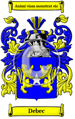 Debec Family Crest/Coat of Arms