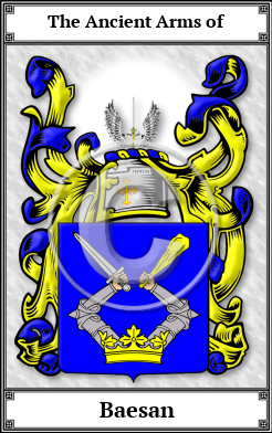 Baesan Family Crest Download (JPG)  Book Plated - 150 DPI