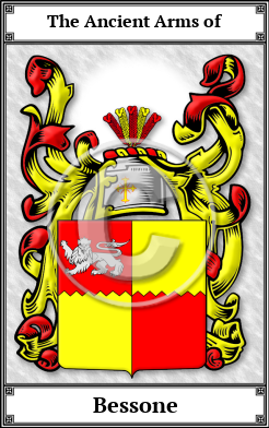 Bessone Family Crest Download (JPG)  Book Plated - 150 DPI