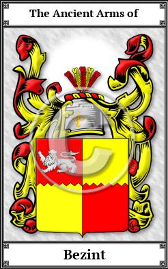 Bezint Family Crest Download (JPG) Book Plated - 600 DPI