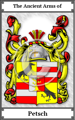 Petsch Family Crest Download (JPG)  Book Plated - 150 DPI