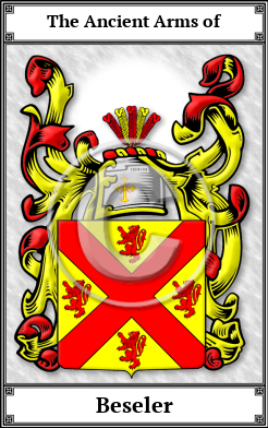 Beseler Family Crest Download (JPG)  Book Plated - 150 DPI