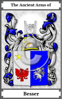 Besser Family Crest Download (JPG)  Book Plated - 150 DPI
