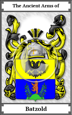 Batzold Family Crest Download (JPG)  Book Plated - 150 DPI