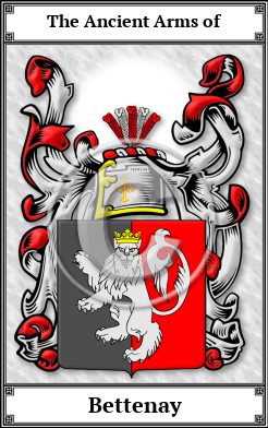 Bettenay Family Crest Download (JPG)  Book Plated - 150 DPI