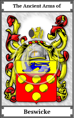 Beswicke Family Crest Download (JPG)  Book Plated - 150 DPI