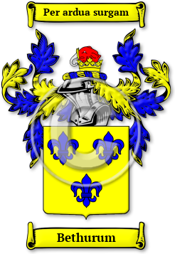 Bethurum Family Crest Download (jpg) Legacy Series - 150 DPI