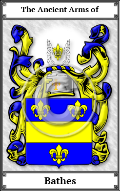 Bathes Family Crest Download (JPG)  Book Plated - 150 DPI