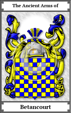 Betancourt Family Crest Download (JPG) Book Plated - 600 DPI