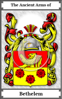Bethelem Family Crest Download (JPG)  Book Plated - 150 DPI