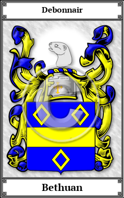 Bethuan Family Crest Download (JPG)  Book Plated - 150 DPI