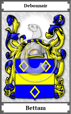 Bettam Family Crest Download (JPG) Book Plated - 600 DPI