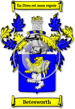 Betesworth Family Crest Download (jpg) Legacy Series - 150 DPI