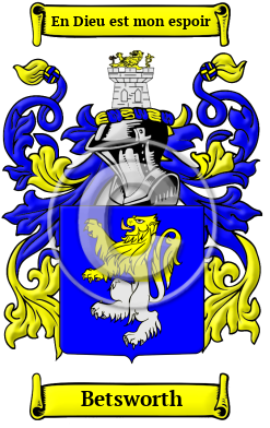 Betsworth Family Crest/Coat of Arms