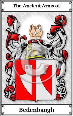 Bedenbaugh Family Crest Download (JPG)  Book Plated - 150 DPI