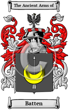 Batten Family Crest Download (JPG) Heritage Series - 600 DPI
