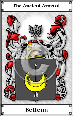 Bettenn Family Crest Download (JPG) Book Plated - 600 DPI