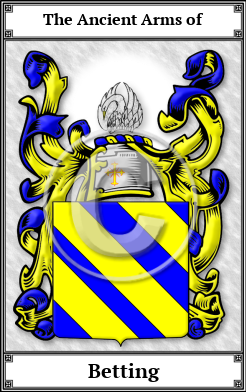 Betting Family Crest Download (JPG)  Book Plated - 150 DPI