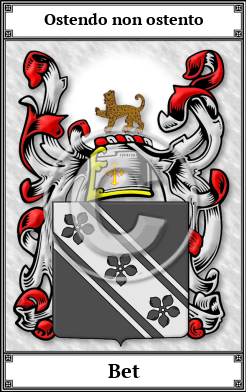 Bet Family Crest Download (JPG) Book Plated - 600 DPI