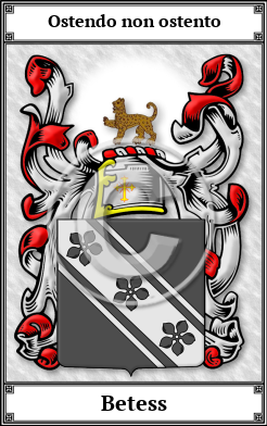 Betess Family Crest Download (JPG)  Book Plated - 150 DPI