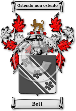 Bett Family Crest Download (jpg) Legacy Series - 150 DPI