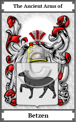 Betzen Family Crest Download (JPG)  Book Plated - 150 DPI