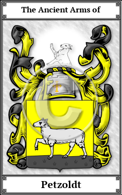 Petzoldt Family Crest Download (JPG) Book Plated - 600 DPI