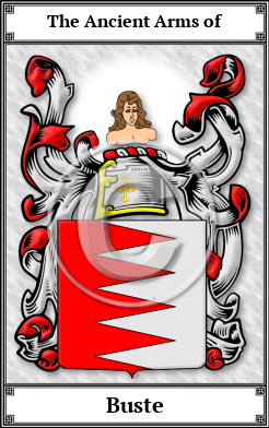 Buste Family Crest Download (JPG)  Book Plated - 150 DPI