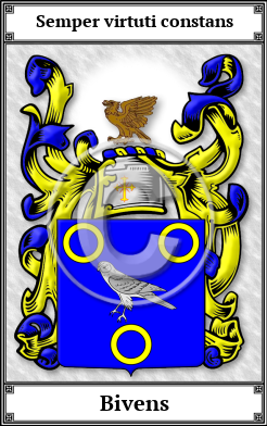 Bivens Family Crest Download (JPG) Book Plated - 600 DPI