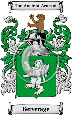 Berverage Family Crest/Coat of Arms