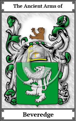 Beveredge Family Crest Download (JPG)  Book Plated - 150 DPI