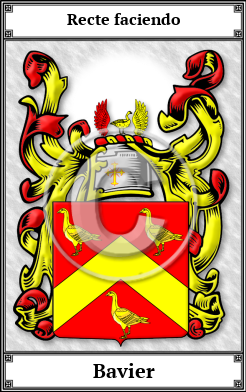 Bavier Family Crest Download (JPG)  Book Plated - 150 DPI