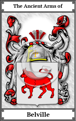 Belville Family Crest Download (JPG)  Book Plated - 150 DPI