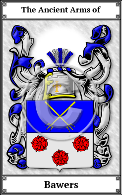 Bawers Family Crest Download (JPG) Book Plated - 600 DPI