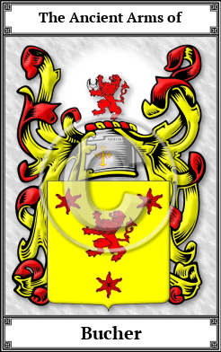 Bucher Family Crest Download (JPG)  Book Plated - 150 DPI